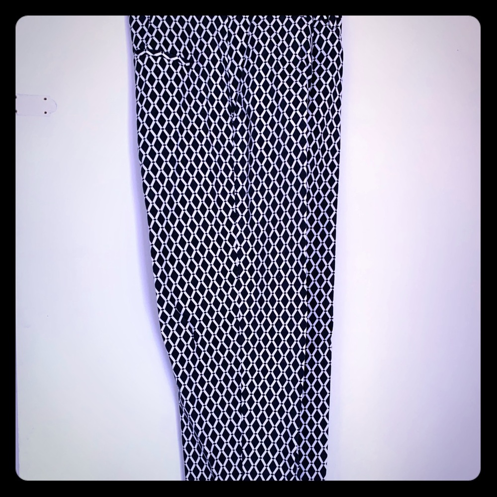 H&M blue and white pants